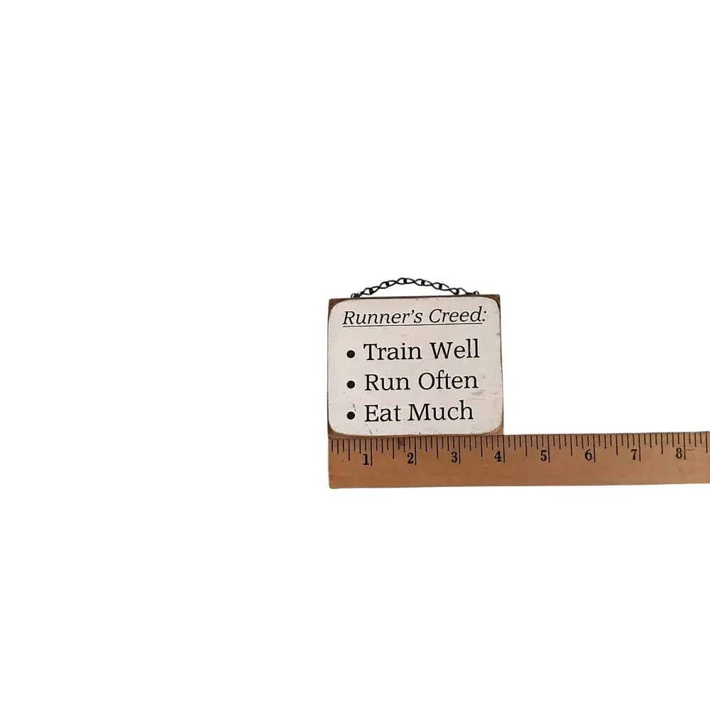 Set 18 Mini Barn Wood Signs Running Quotes Motivational Wall Decor Rustic Gifts